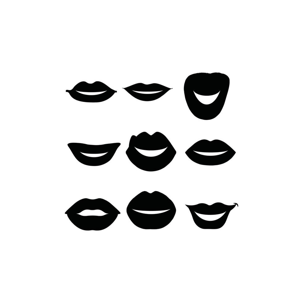 lips woman sexy illustration set design vector