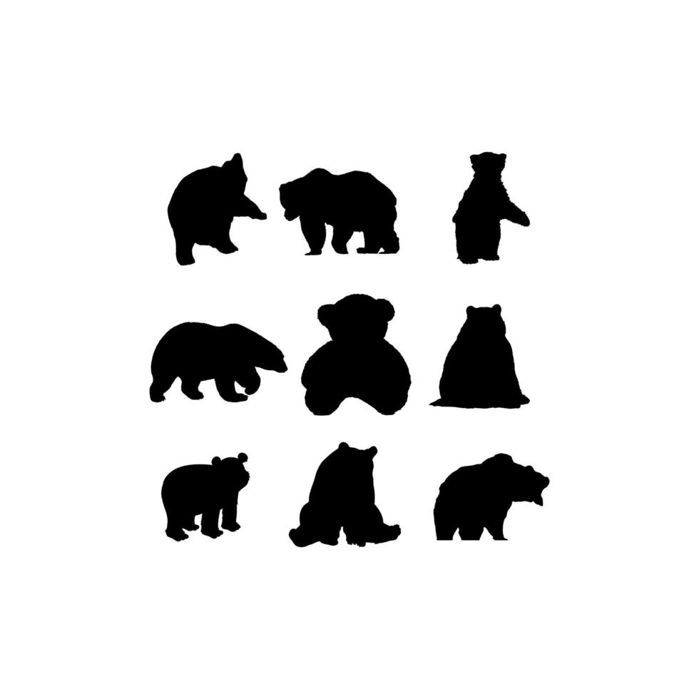 diseño de colección de animales de oso vector