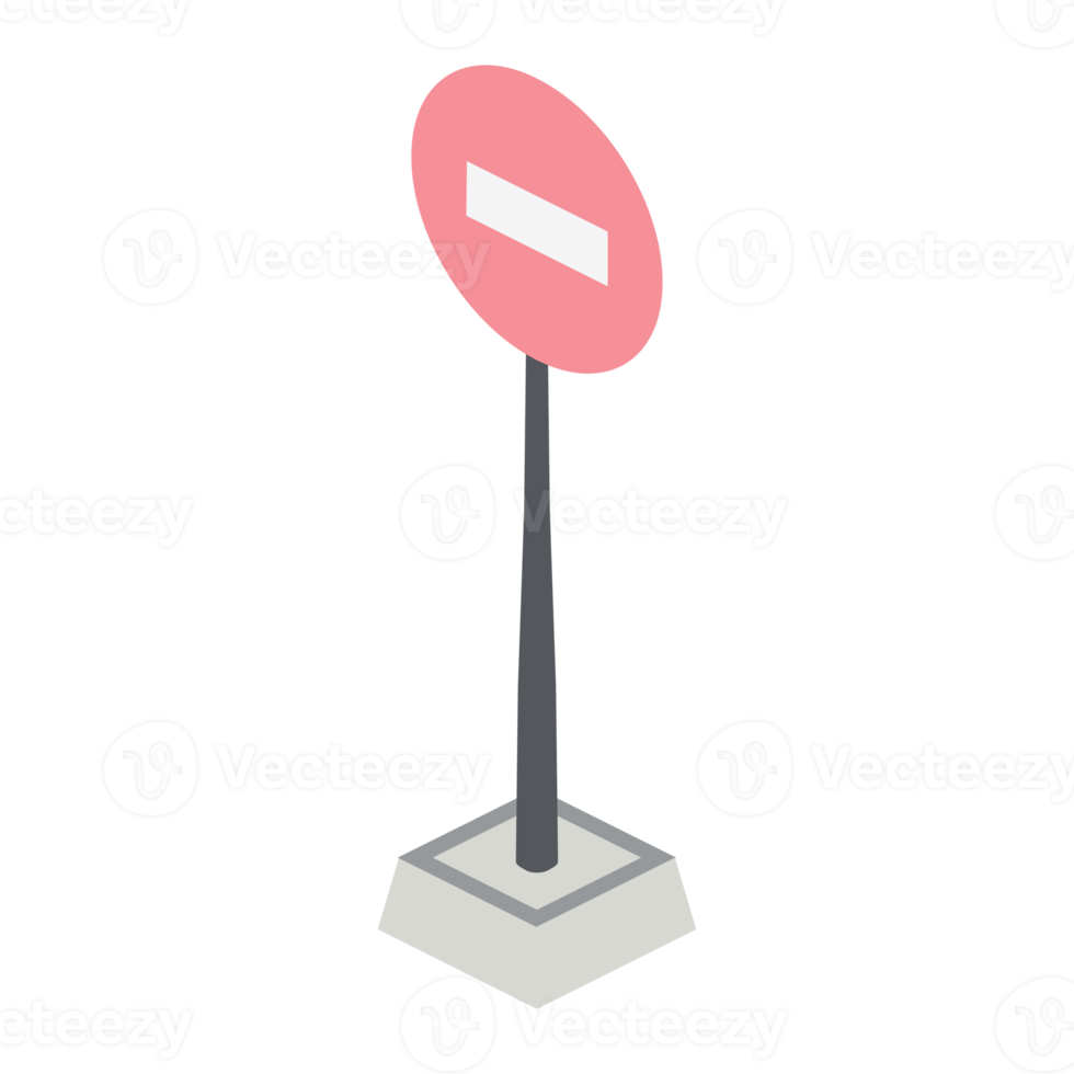 señales de tráfico isométricas prohibido cruzar conjunto de colección de escenarios universales 3d png