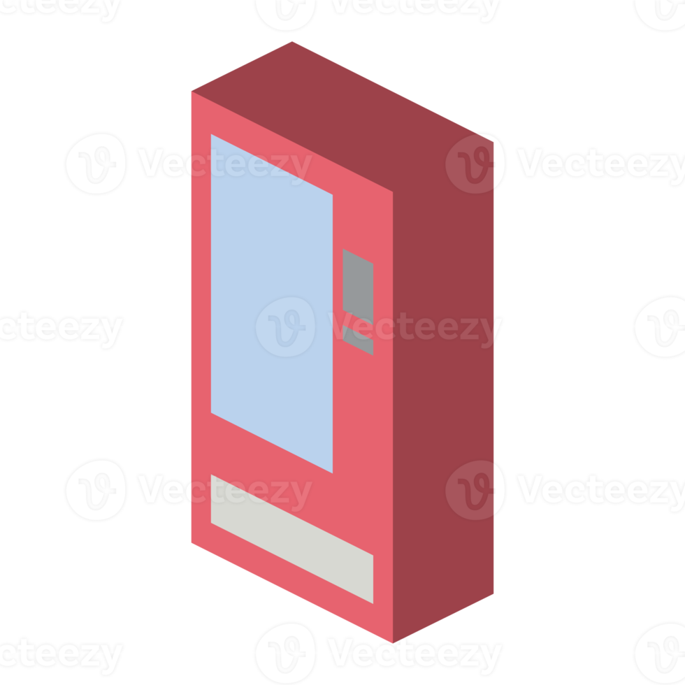 isometric vending machine box 3d universal scenary collection set png