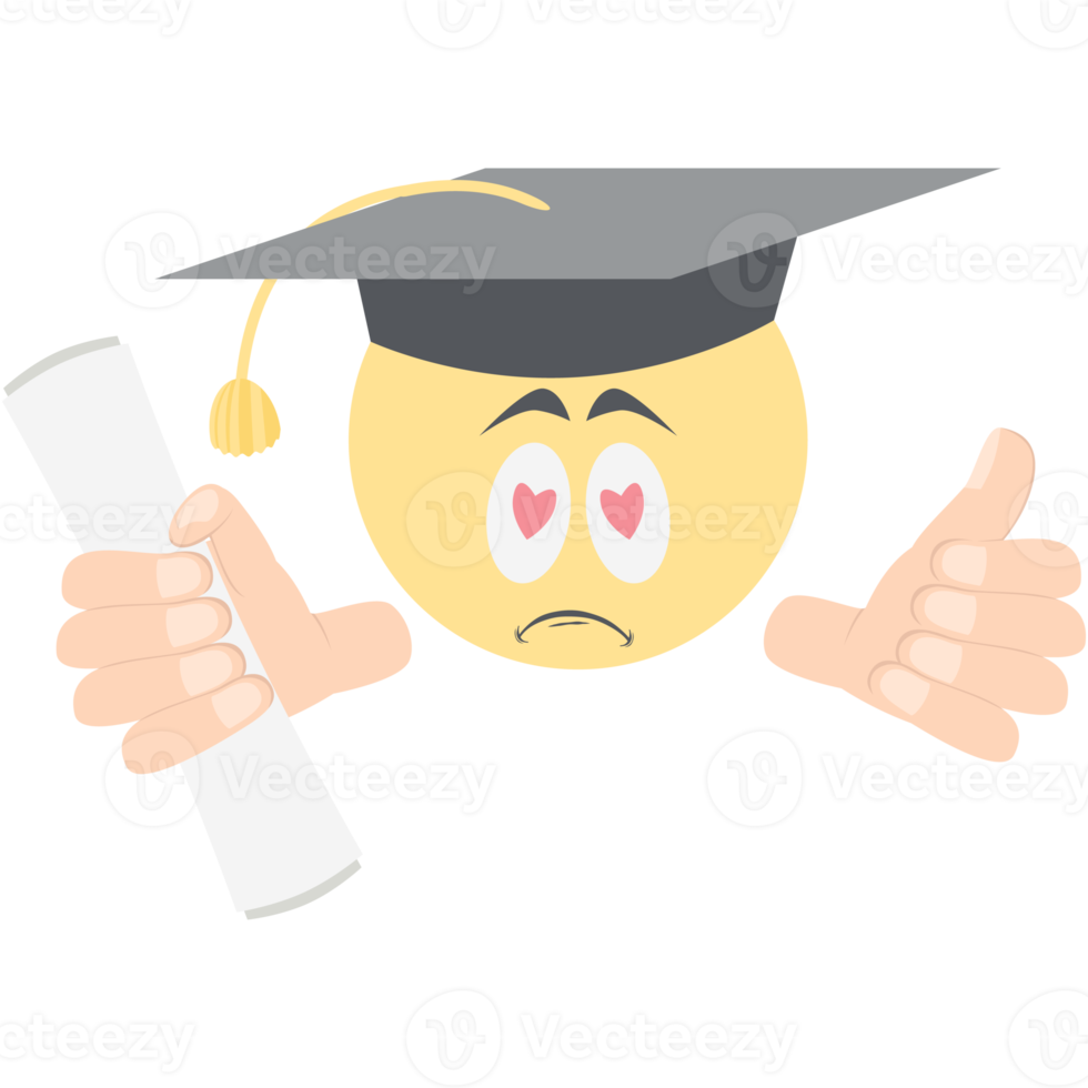 graduation head emoticon face expression collection png