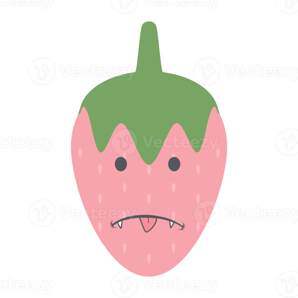 strawberry head emoticon face expression collection png