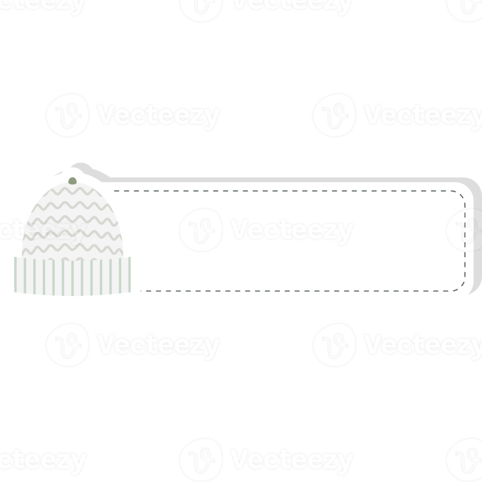 aesthetic label name tags sticker winter hygge cute element collection set png
