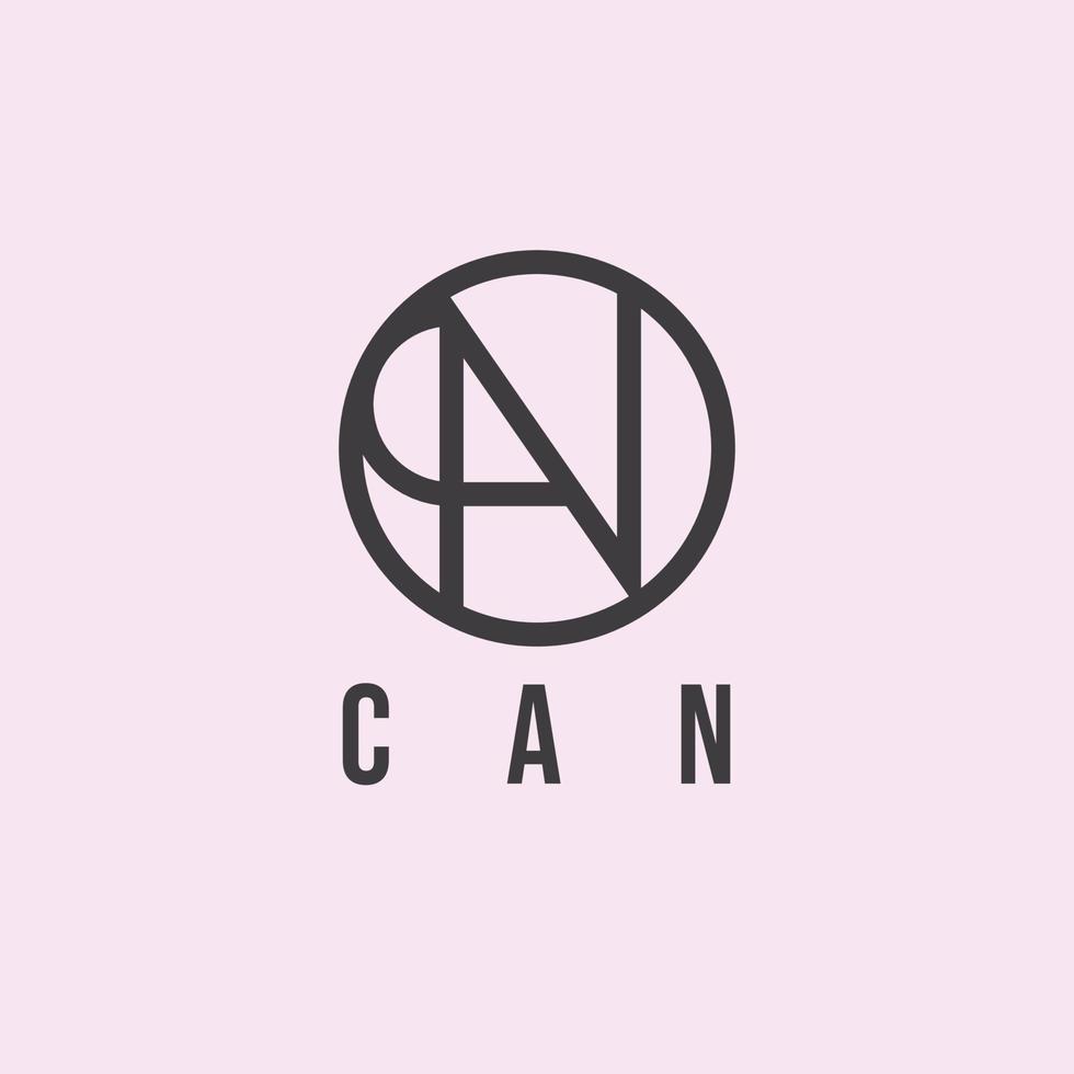 The logo is a combination of circles and lines that form the word can
