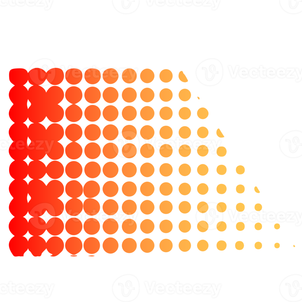 Colorful halftone geometric shape png