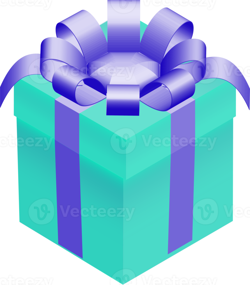 Geschenkbox, png mit transparentem Hintergrund