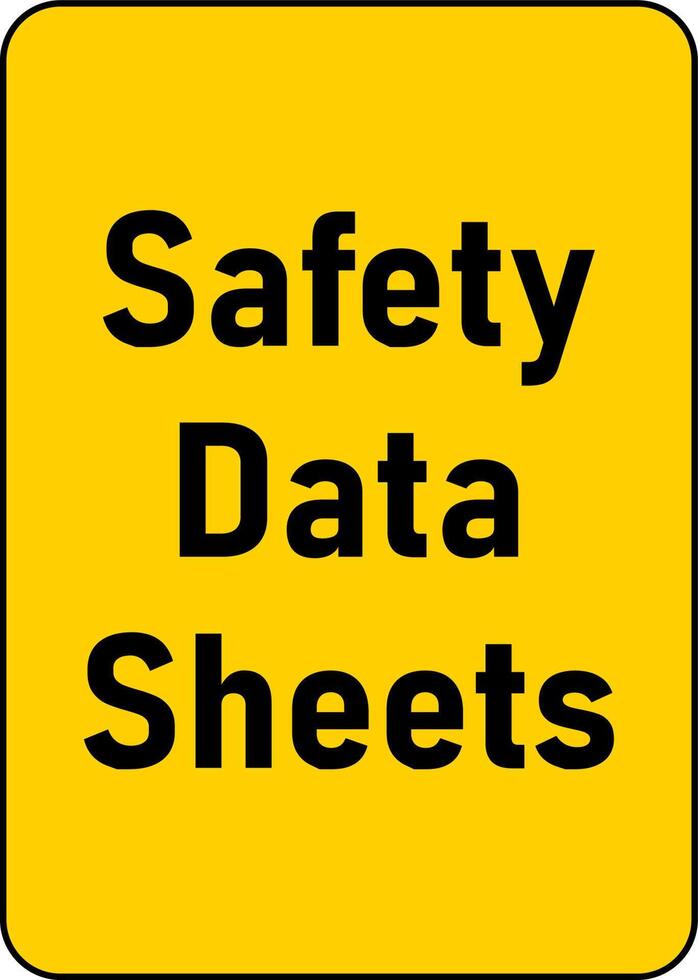 Safety Data Sheets Sign On White Background vector