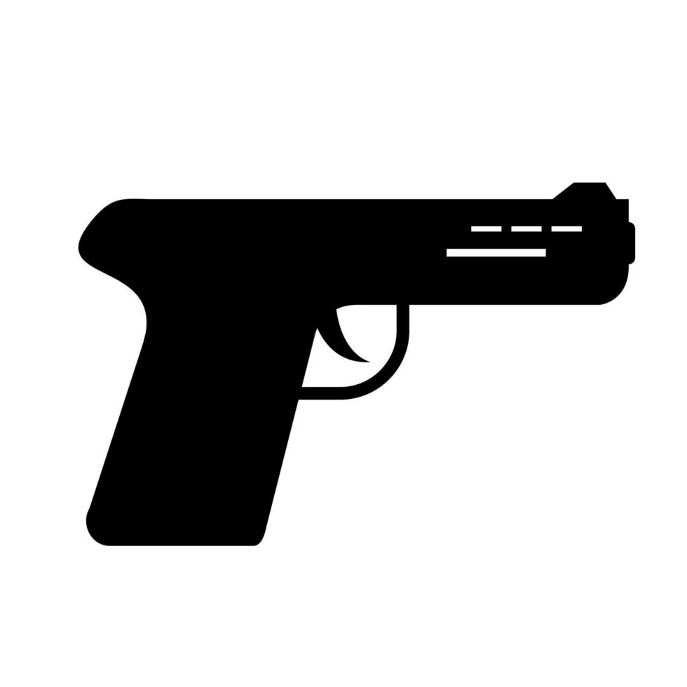 icono de pistola aislado sobre fondo blanco vector