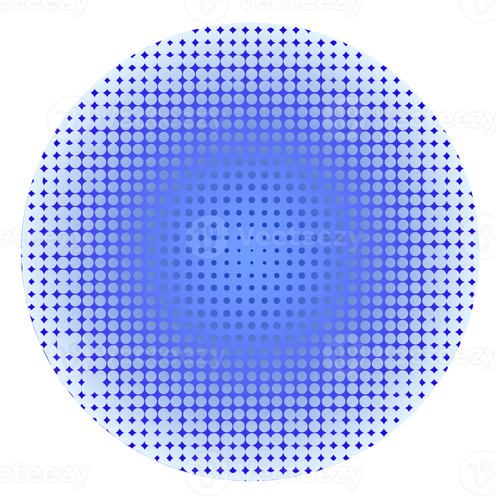 Colorful halftone geometric shape png