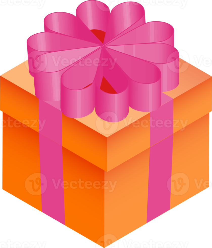 Geschenkbox, png mit transparentem Hintergrund