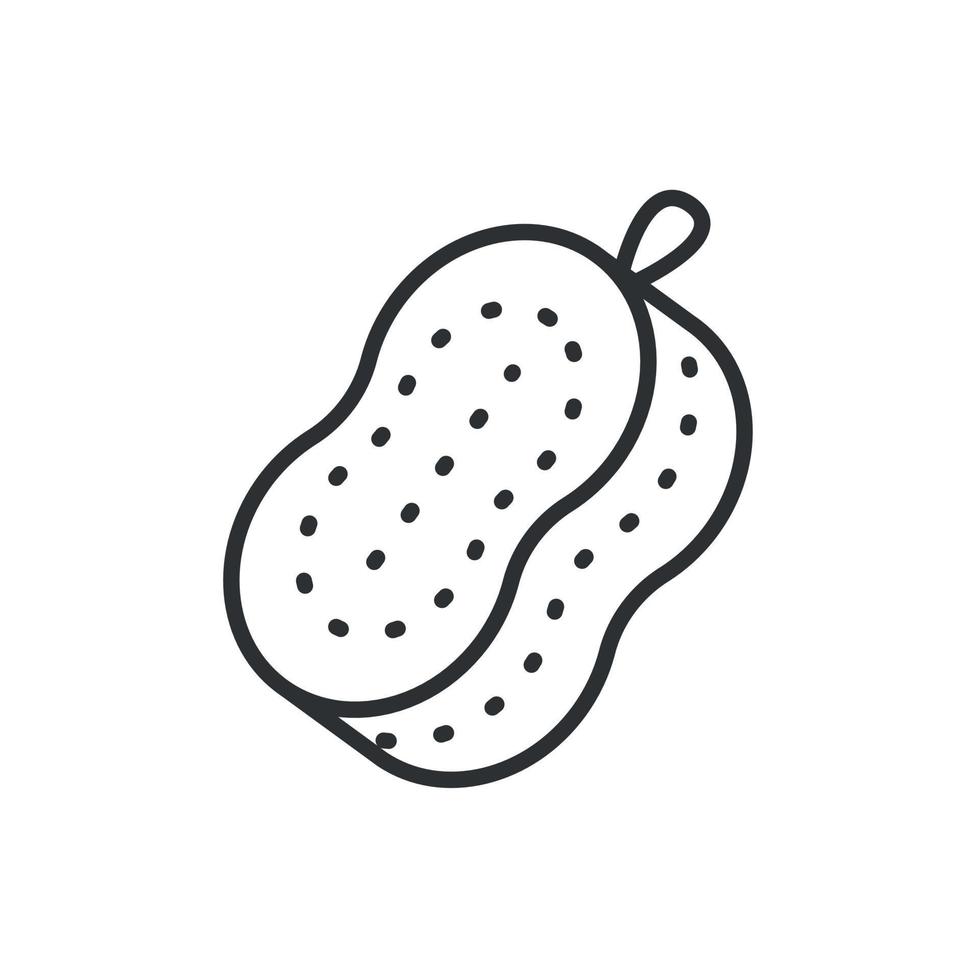 Sponge line icon for kitchen and bath. Vector