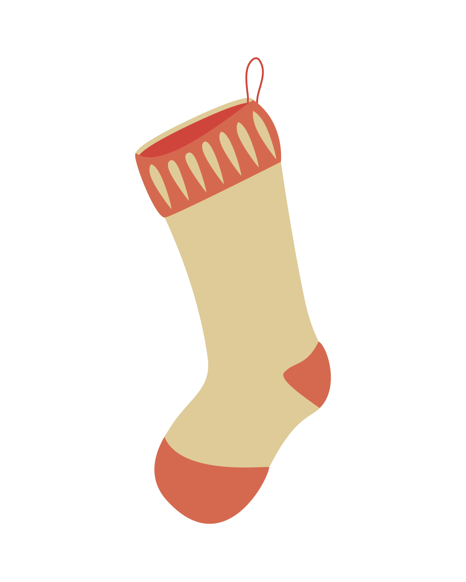 Free Red and Yellow Christmas Stocking Illustration 16349243 PNG with ...