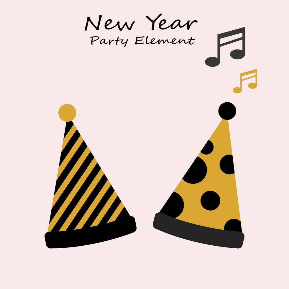 New Year Party Collections Icon. Hand drawn New Year Icon Set. New Year party celebration. New year stickers. Vector icon.