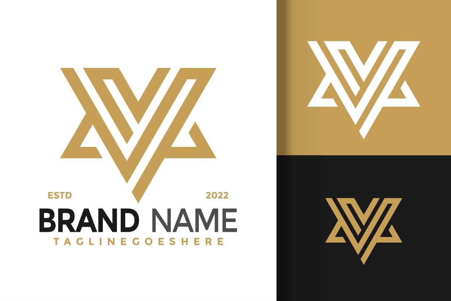 Luxury Letter V Elegant Logo Design Vector Illustration Template