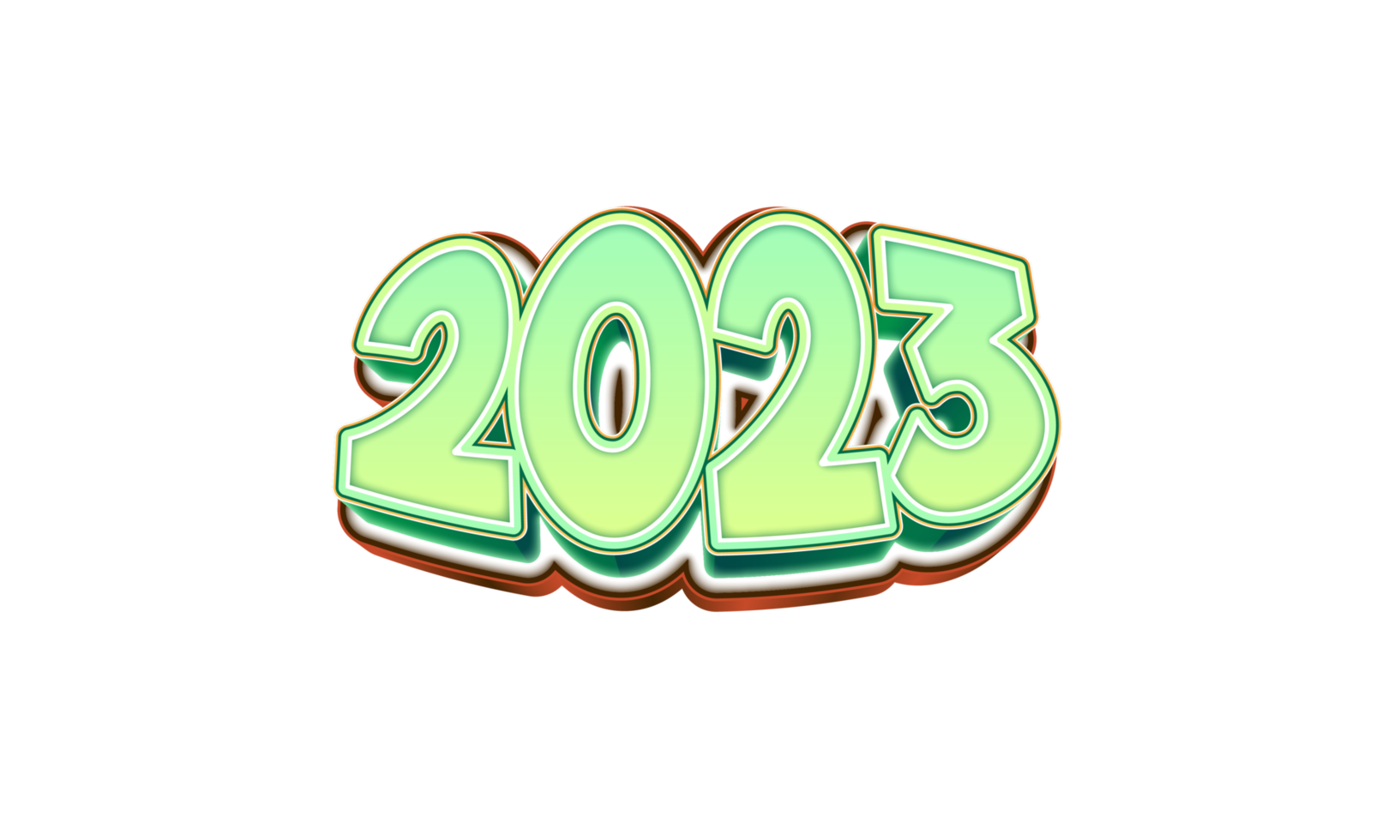 natur grön 3d text av 2023 png