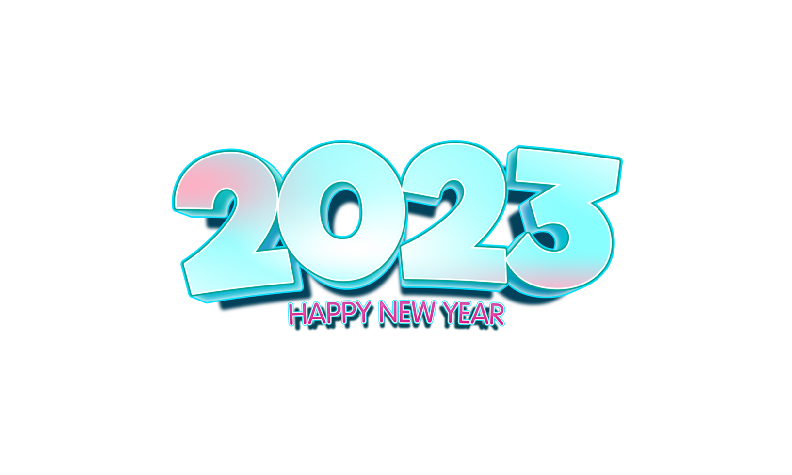 estilo cômico na celebração do ano novo de 2023 png