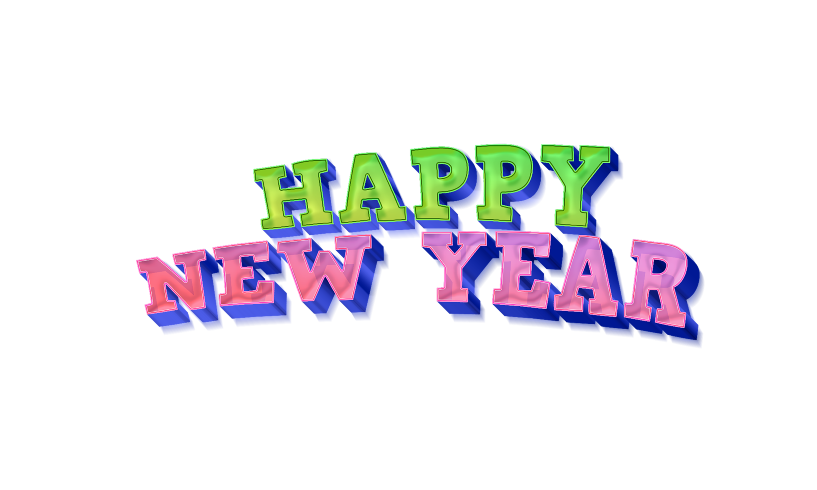 cartoon 3d new year celebration png