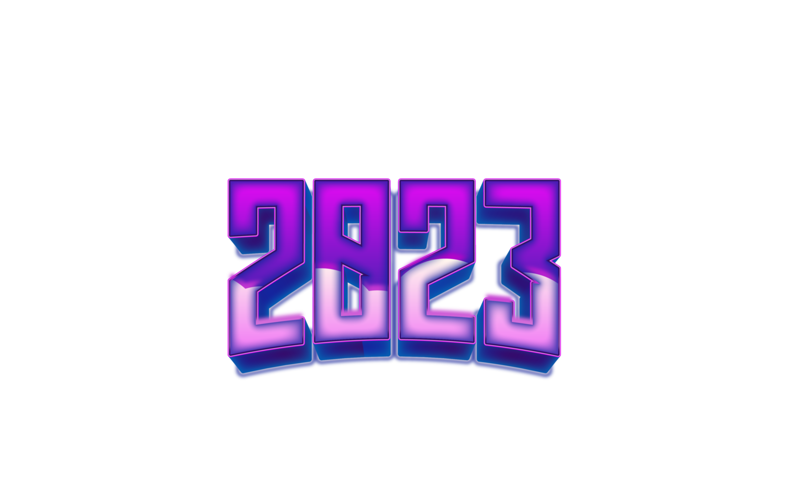 texto de 2023 em estilo retrô png