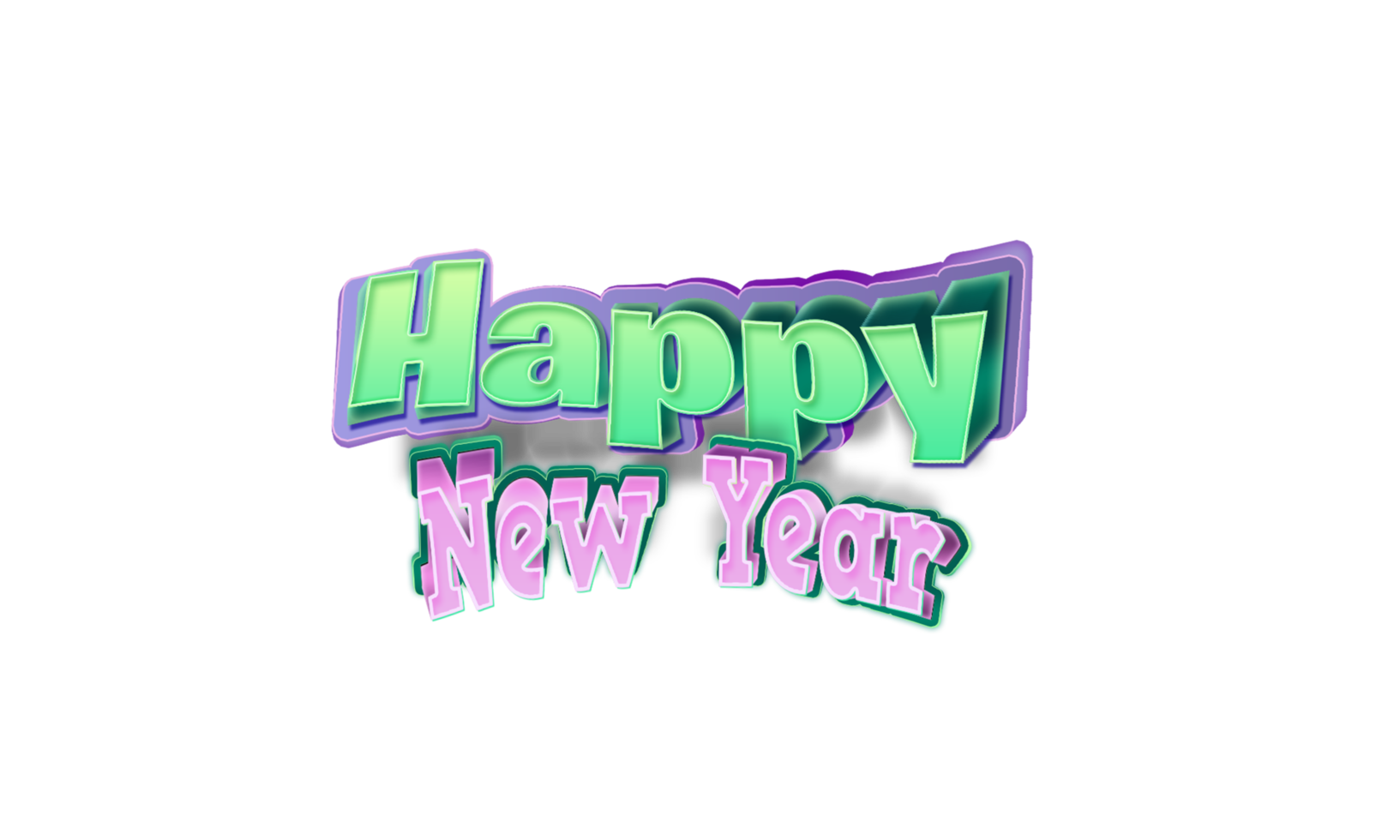 cartoon 3d new year celebration png