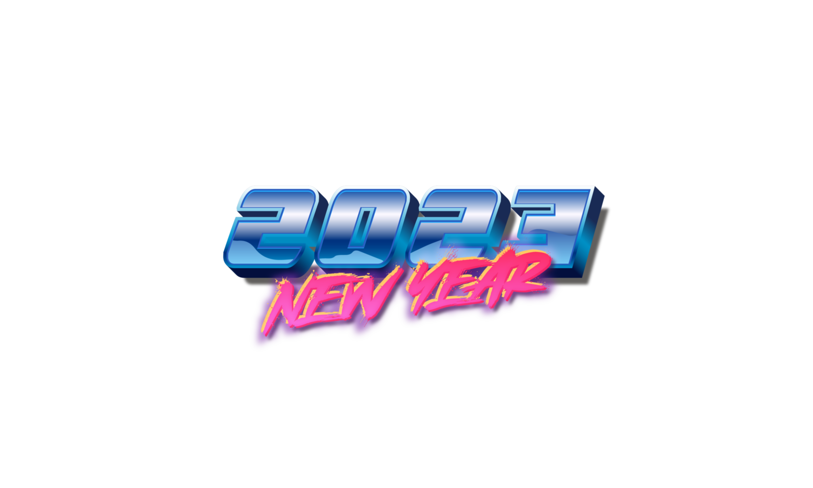 Texte 2023 dans un style rétro png