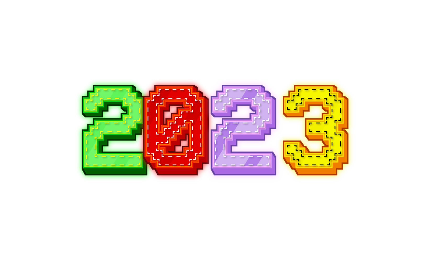 estilo de 2023 píxeles png