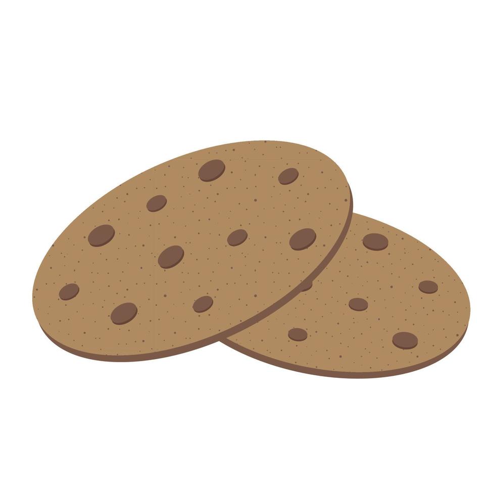 cookies with pieces of chocolate are a sweet treat vector
