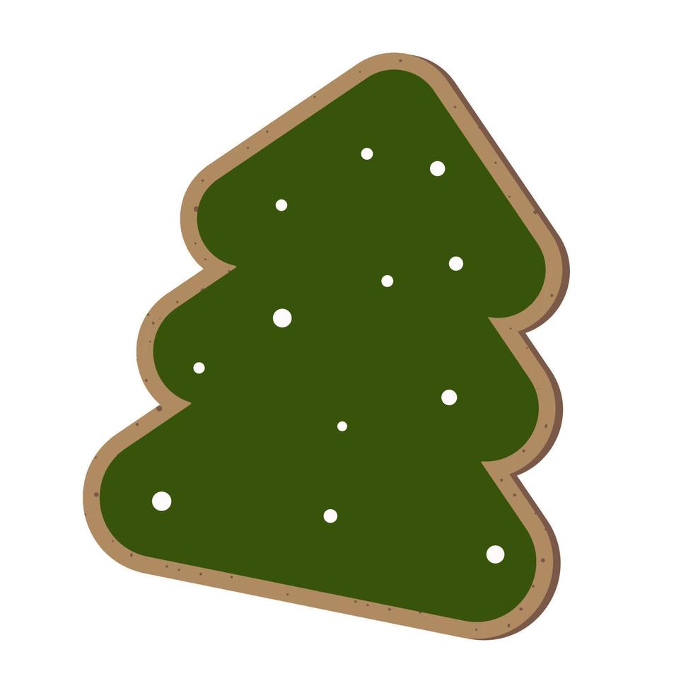 christmas gingerbread in the shape of a Christmas tree vector