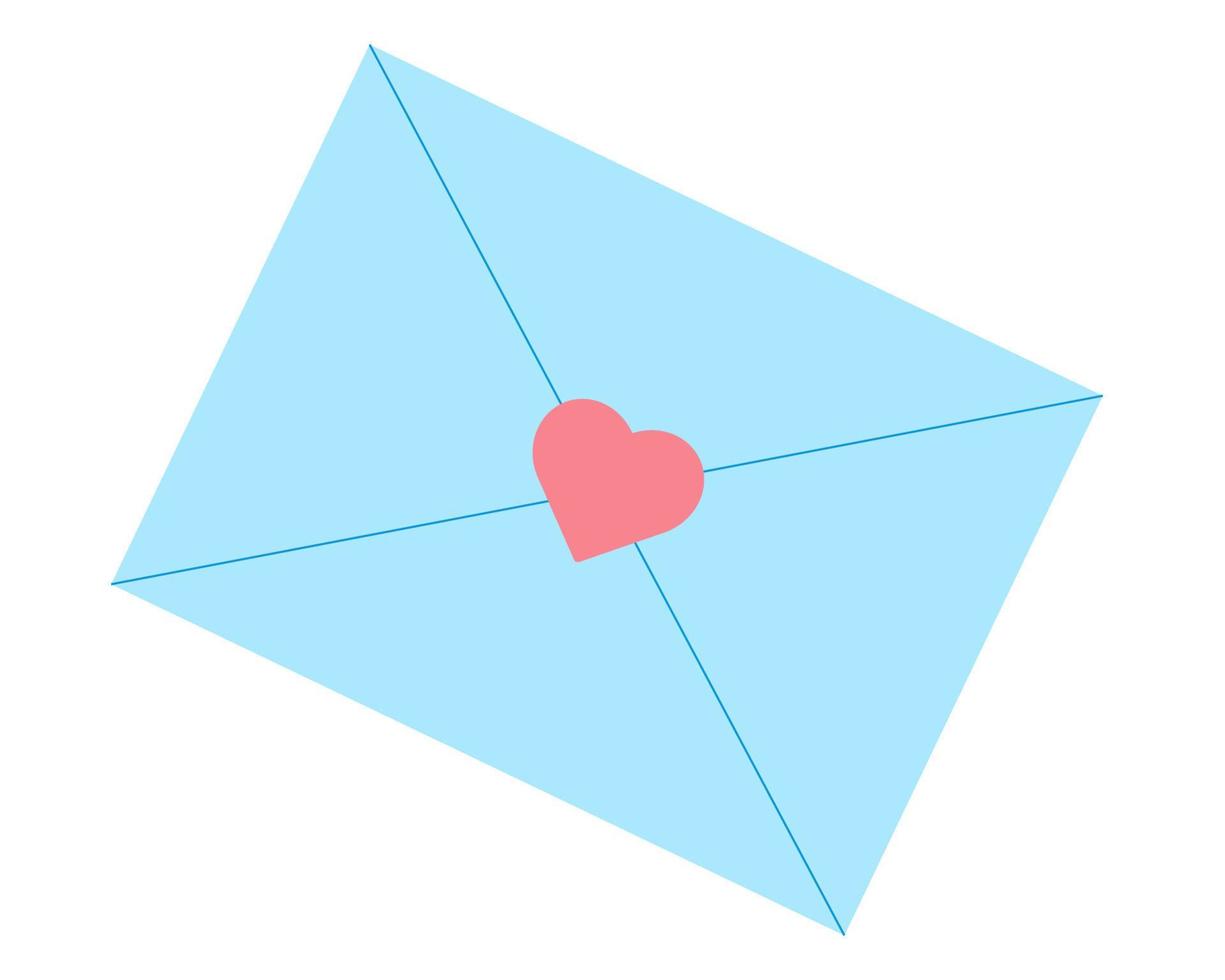 envelope with a heart vector