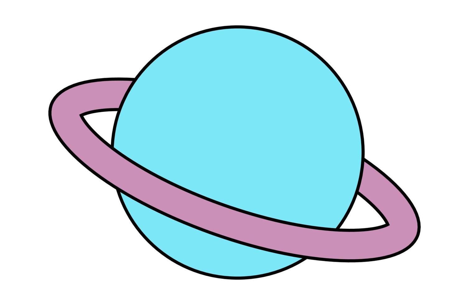 a planet with a ring around vector