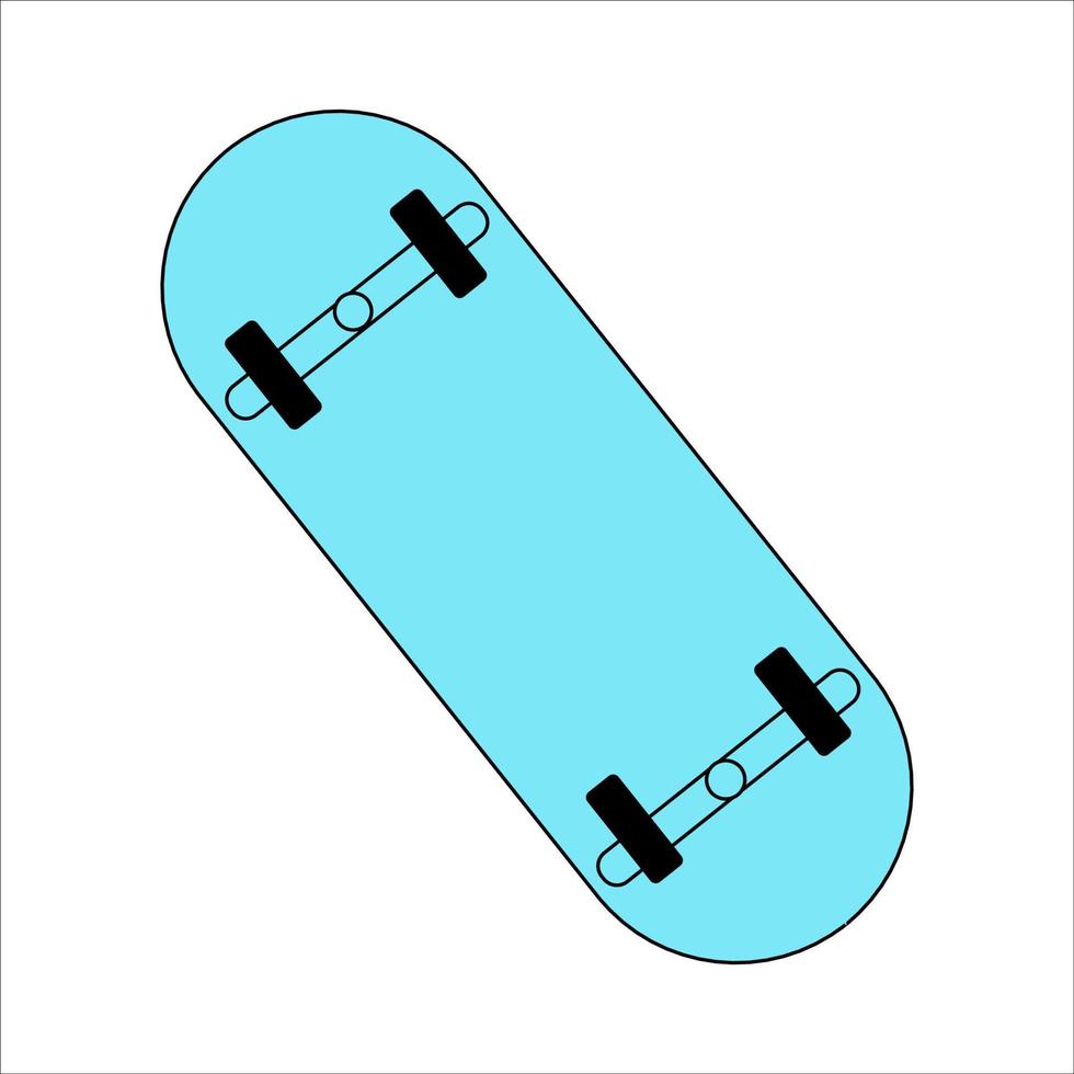 skateboard in retro style vector