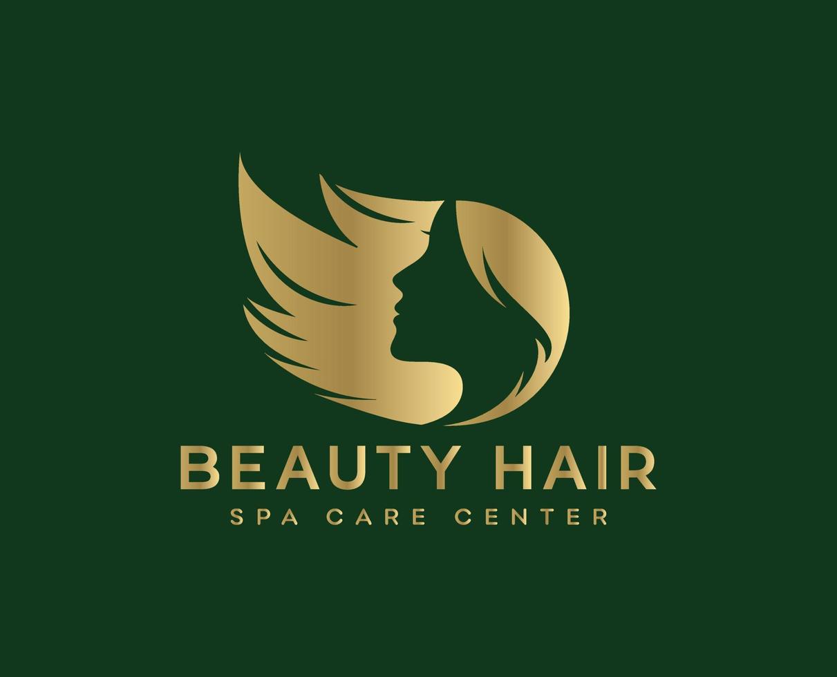 Plantillas de vectores de logotipo de centro de cuidado de spa de belleza para el cabello