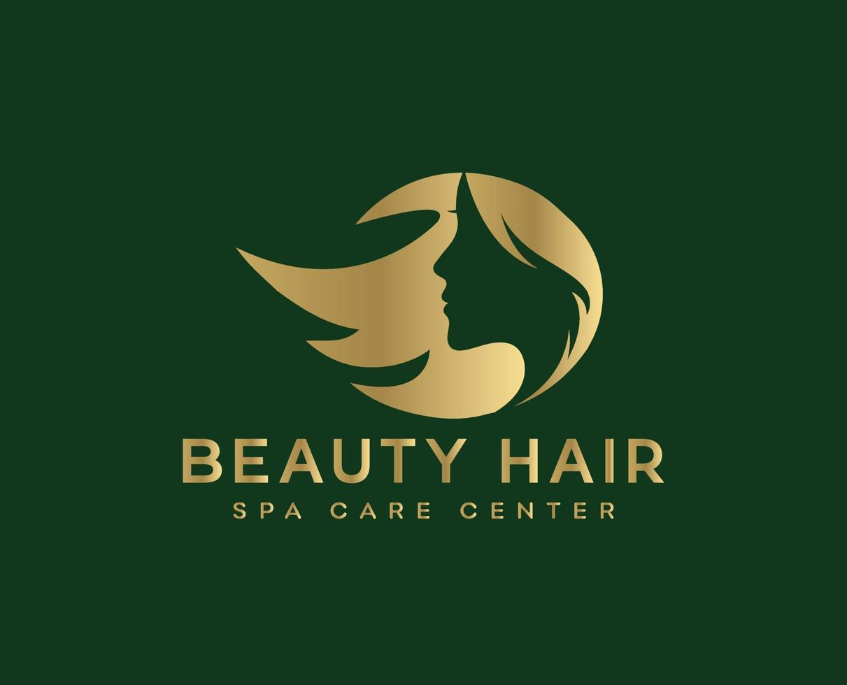 Plantillas de vectores de logotipo de centro de cuidado de spa de belleza para el cabello