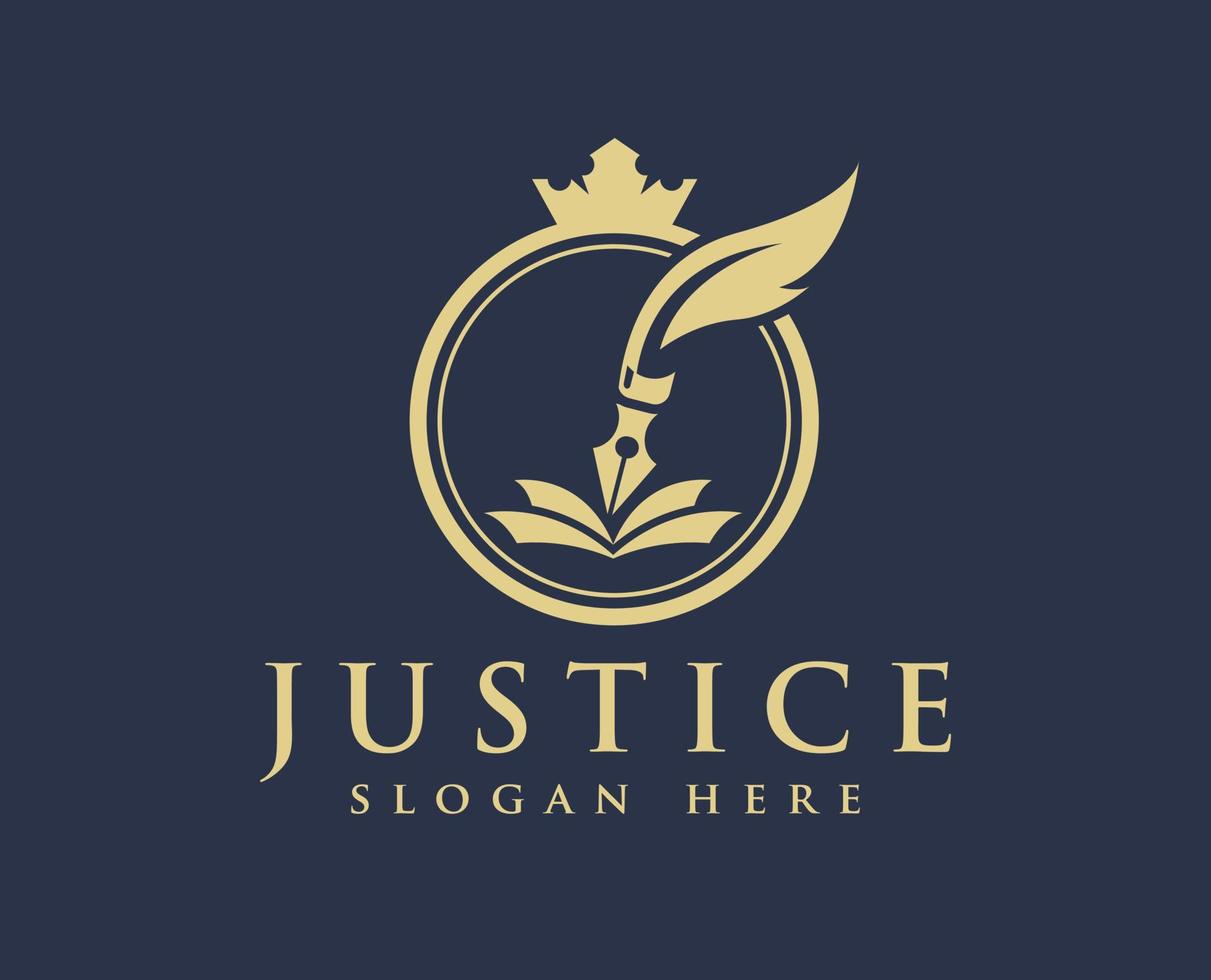logotipo de justicia, vector de diseño de logotipo de ley, bufete de abogados