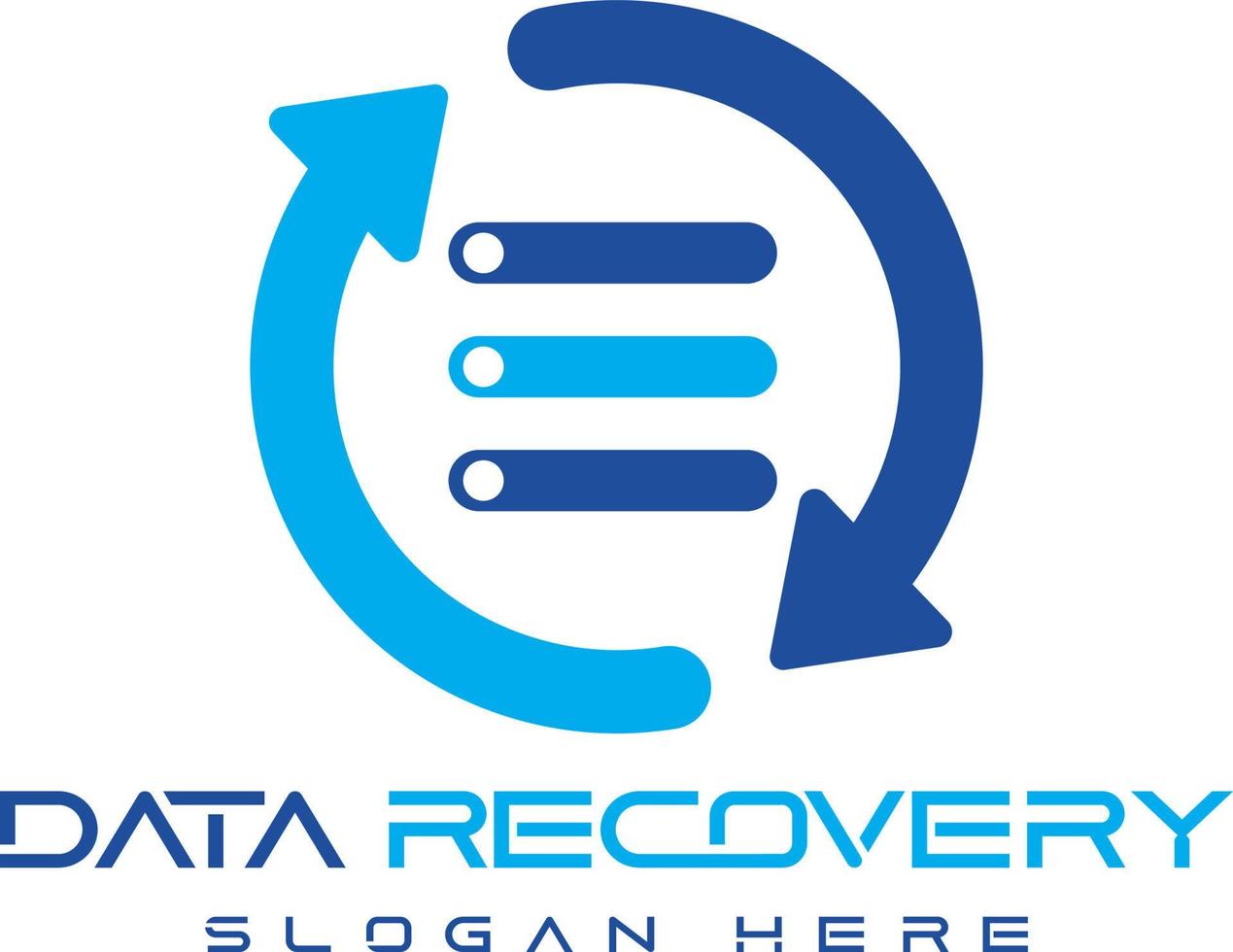 recuperación de datos, logotipo de recuperación de datos, datos, logo vector