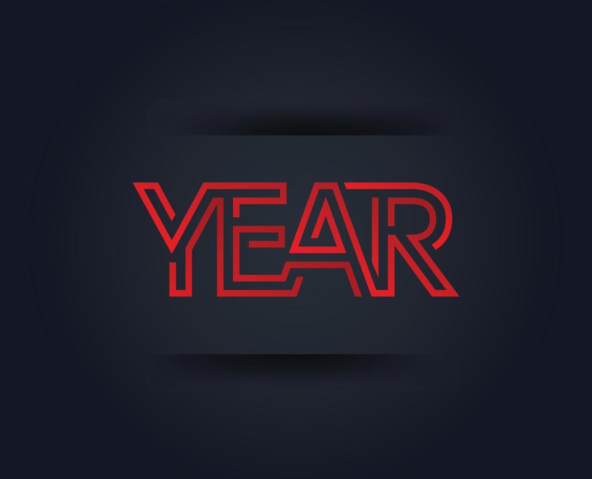 YEAR text typography design patter vector. vector