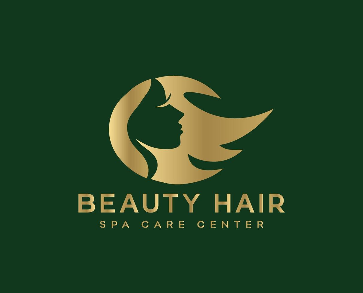 Plantillas de vectores de logotipo de centro de cuidado de spa de belleza para el cabello