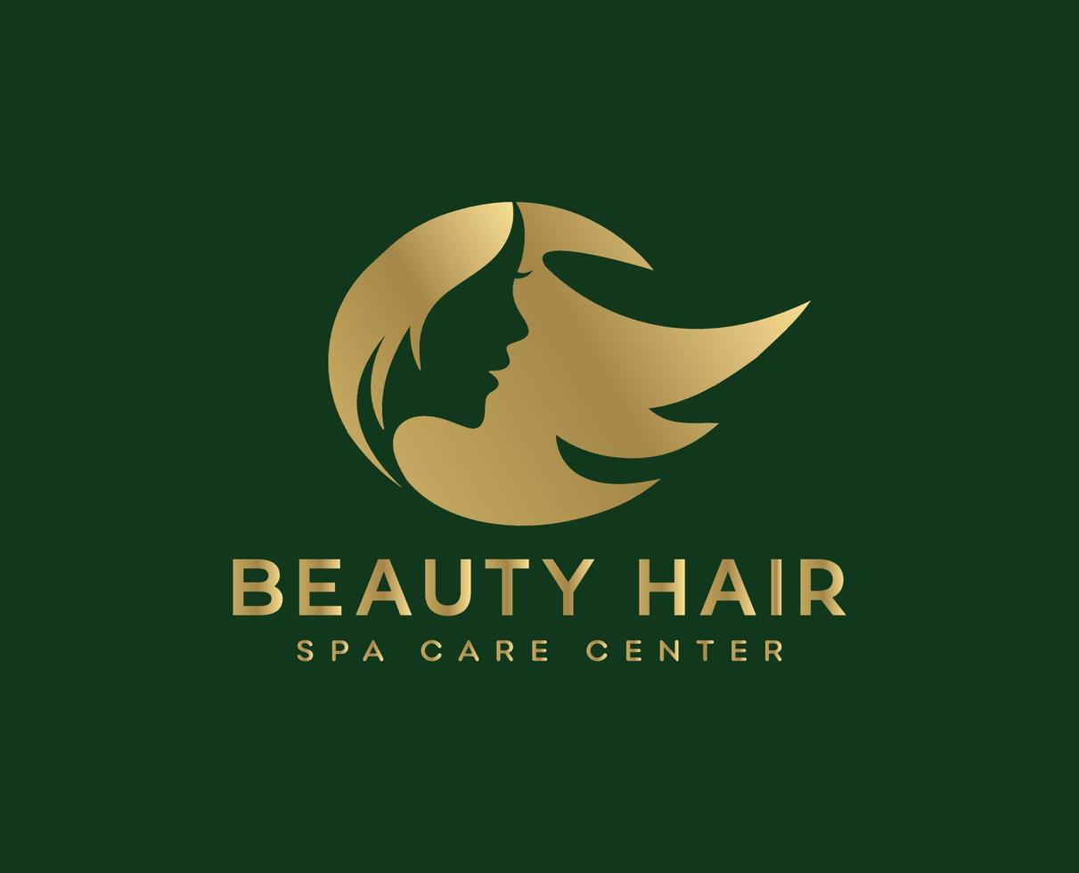 Plantillas de vectores de logotipo de centro de cuidado de spa de belleza para el cabello