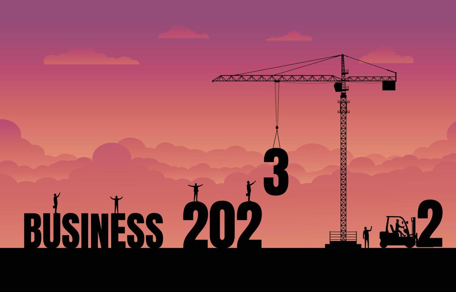 Business in the new year 2023 vector