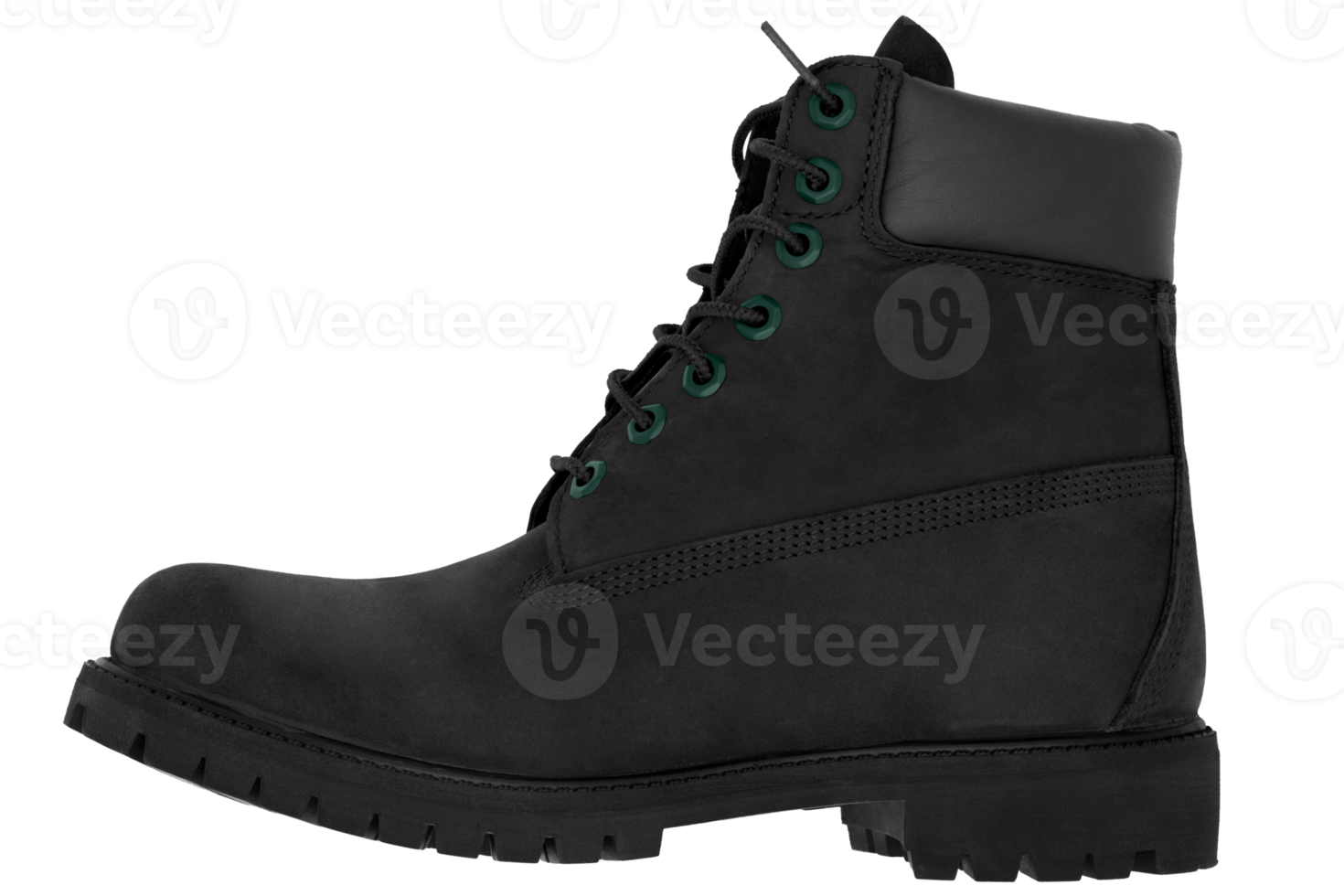 Black leather man shoe png