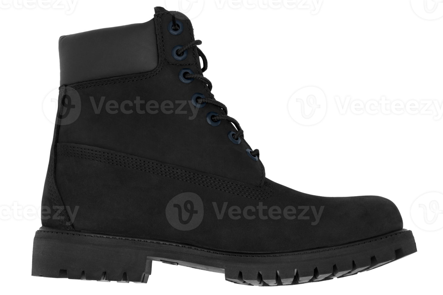Black leather man shoe png