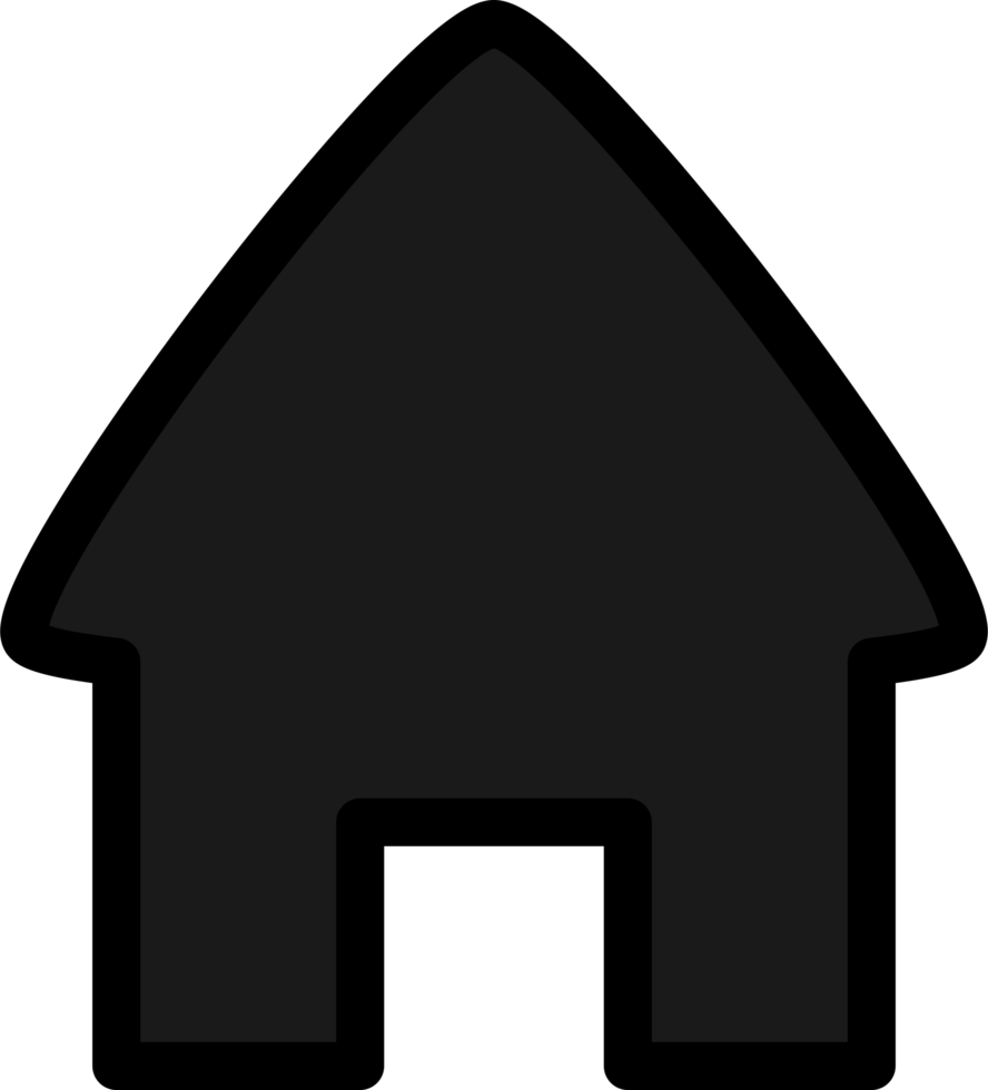 Black Normal House Icon Flat Design png