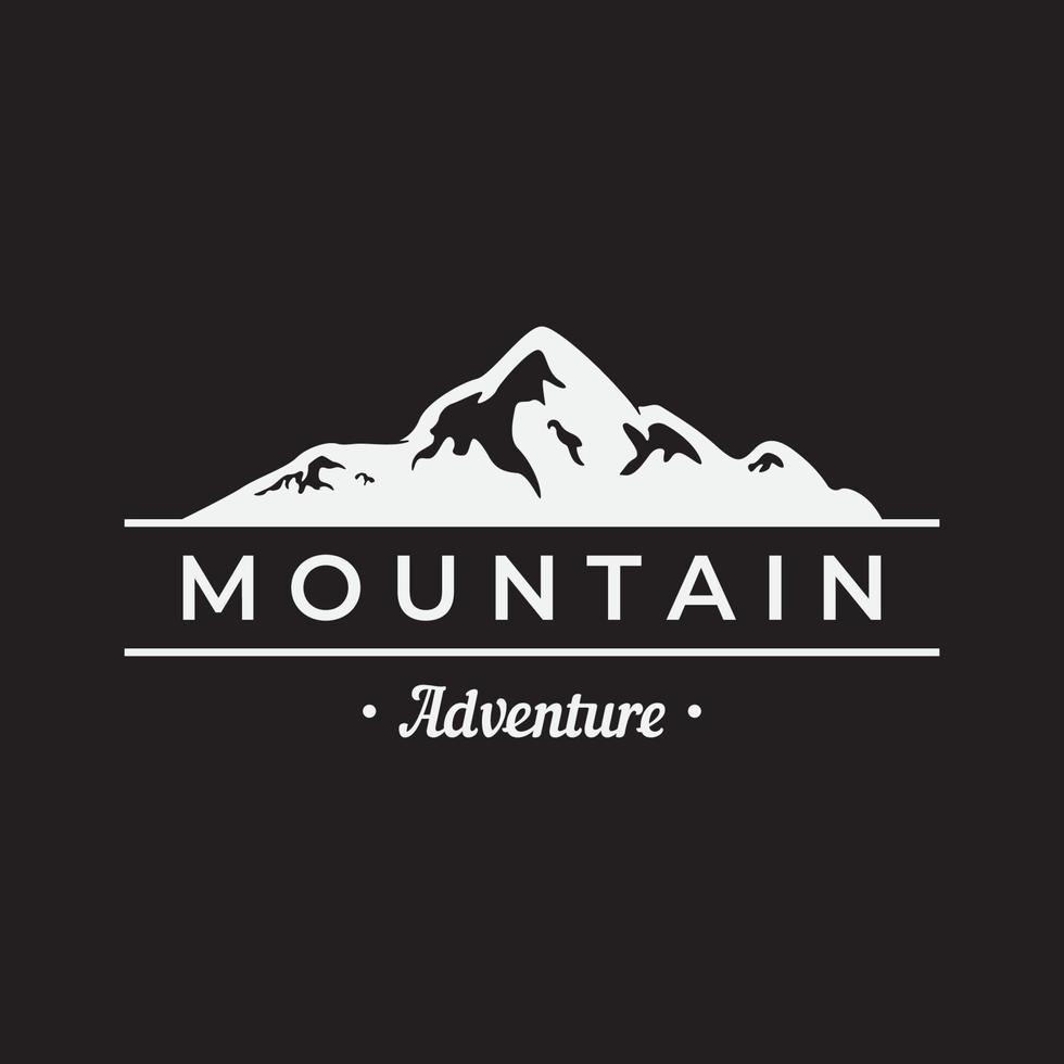 Logo design of mountains or mountains silhouettes. Logos for climbers, photographers, businesses. vector