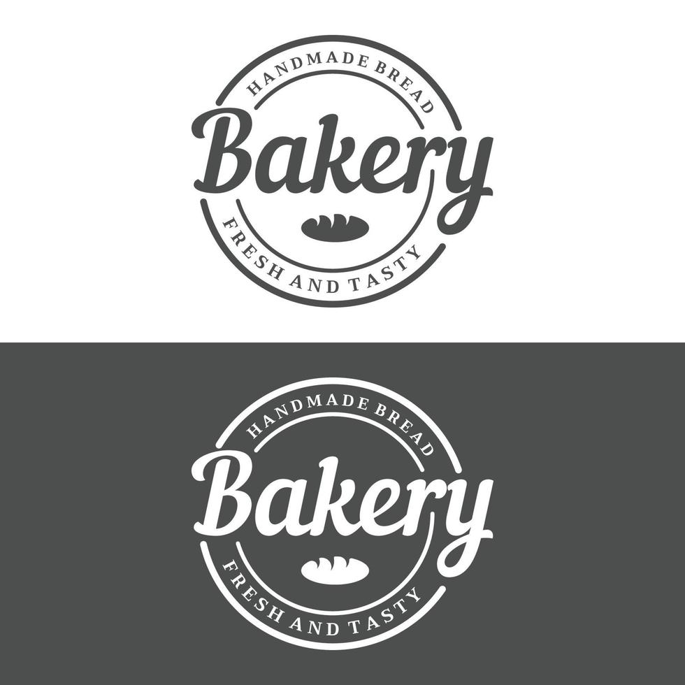 Retro wheat bread logo design template. Badge for bakery, home made bakery, restaurant or cafe, patisserie, business. vector