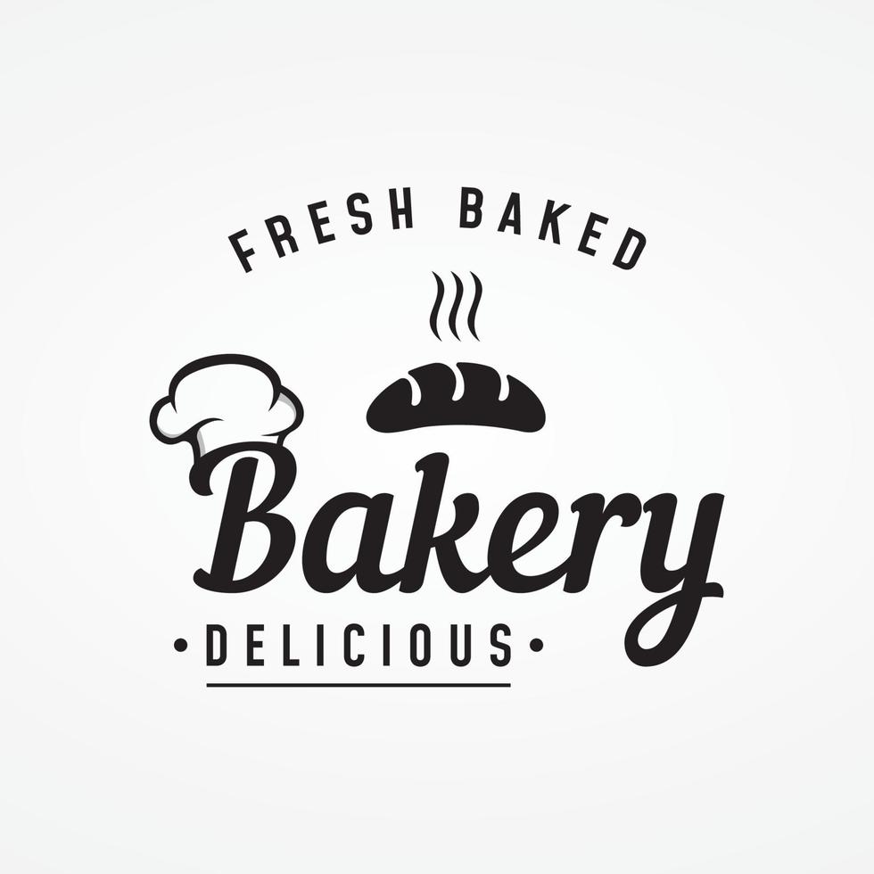 Retro wheat bread logo design template. Badge for bakery, home made bakery, restaurant or cafe, patisserie, business. vector