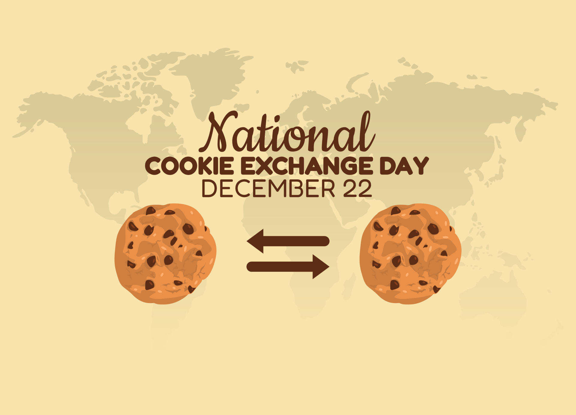 vector graphic of national cookie exchange day good for national cookie