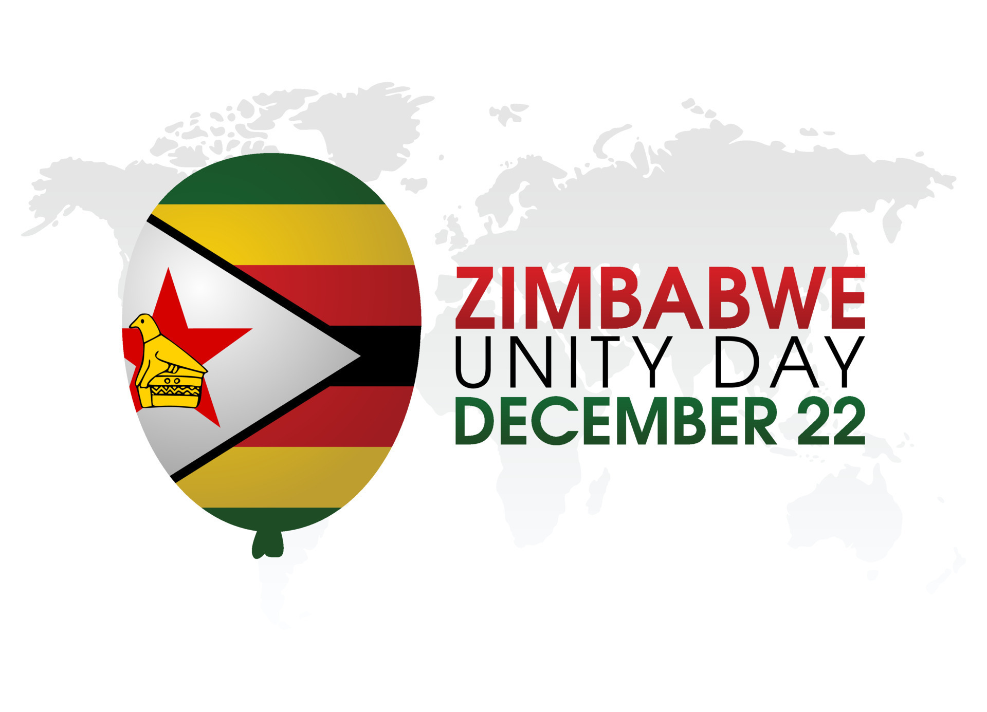vector graphic of zimbabwe unity day good for zimbabwe unity day
