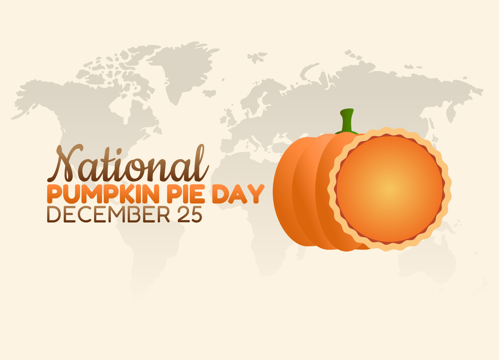 vector graphic of national pumpkin pie day good for national pumpkin