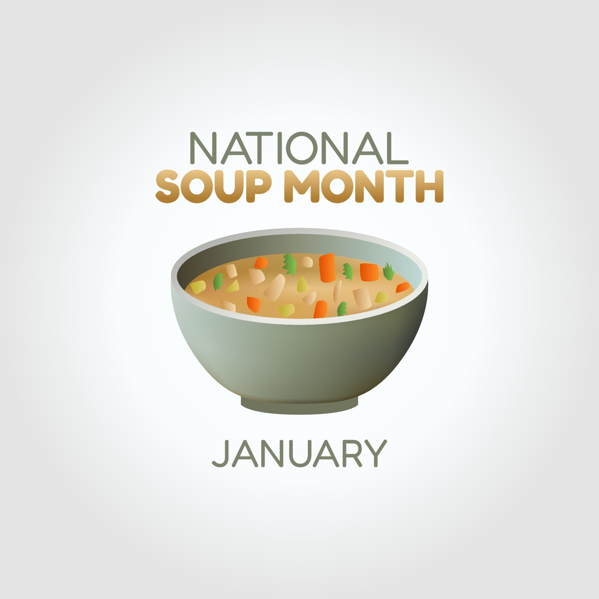 vector graphic of national soup month good for national soup month