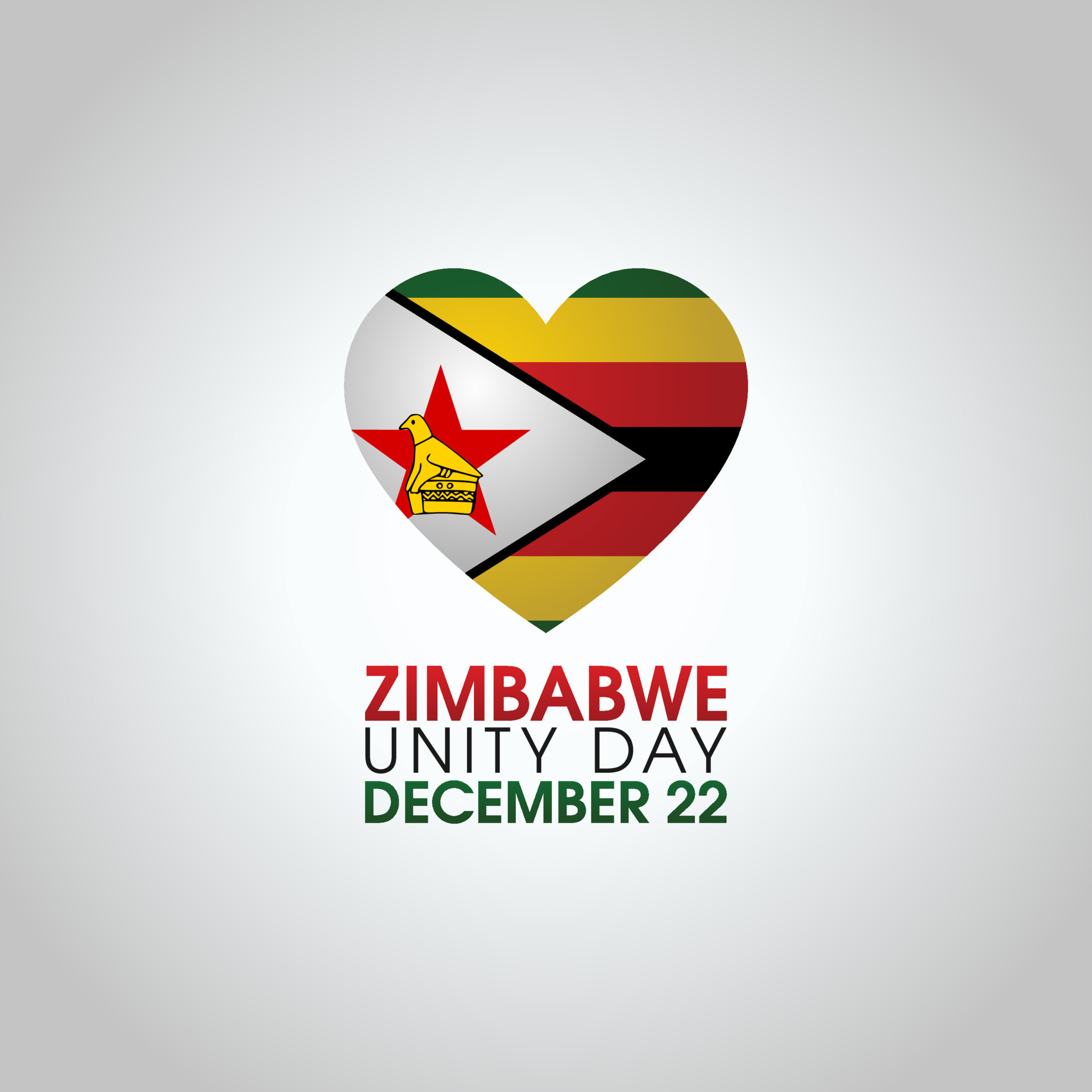 vector graphic of zimbabwe unity day good for zimbabwe unity day