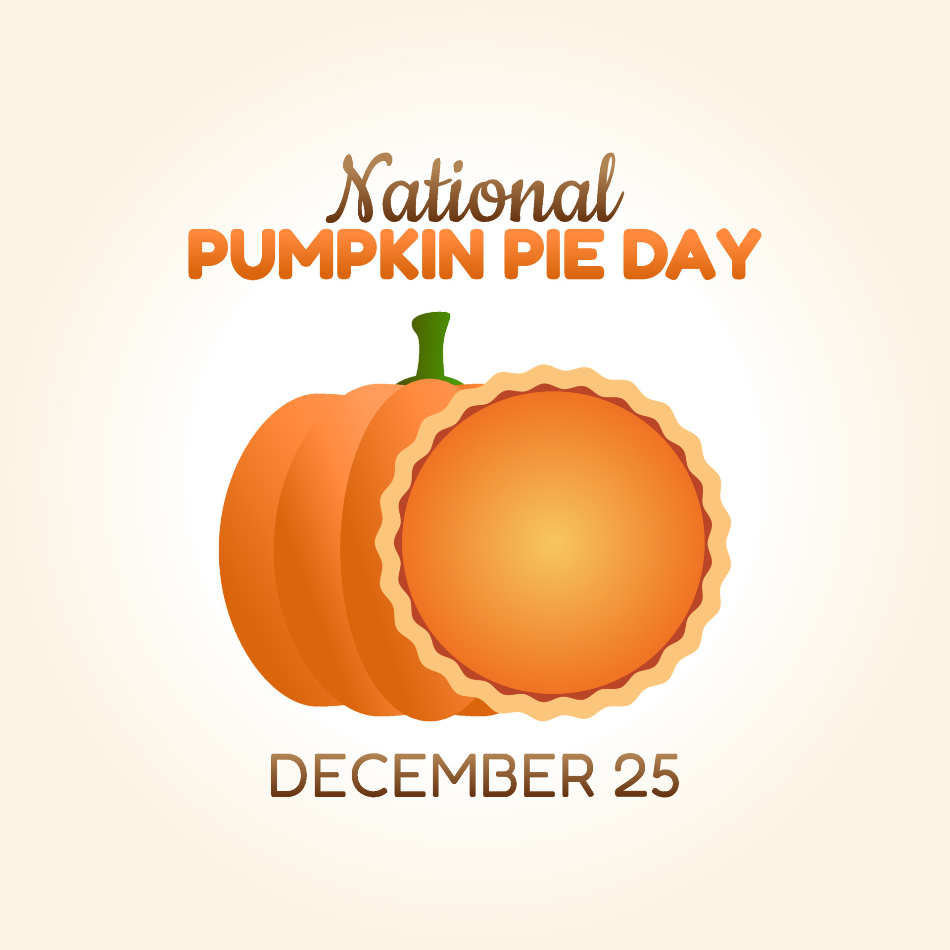 vector graphic of national pumpkin pie day good for national pumpkin